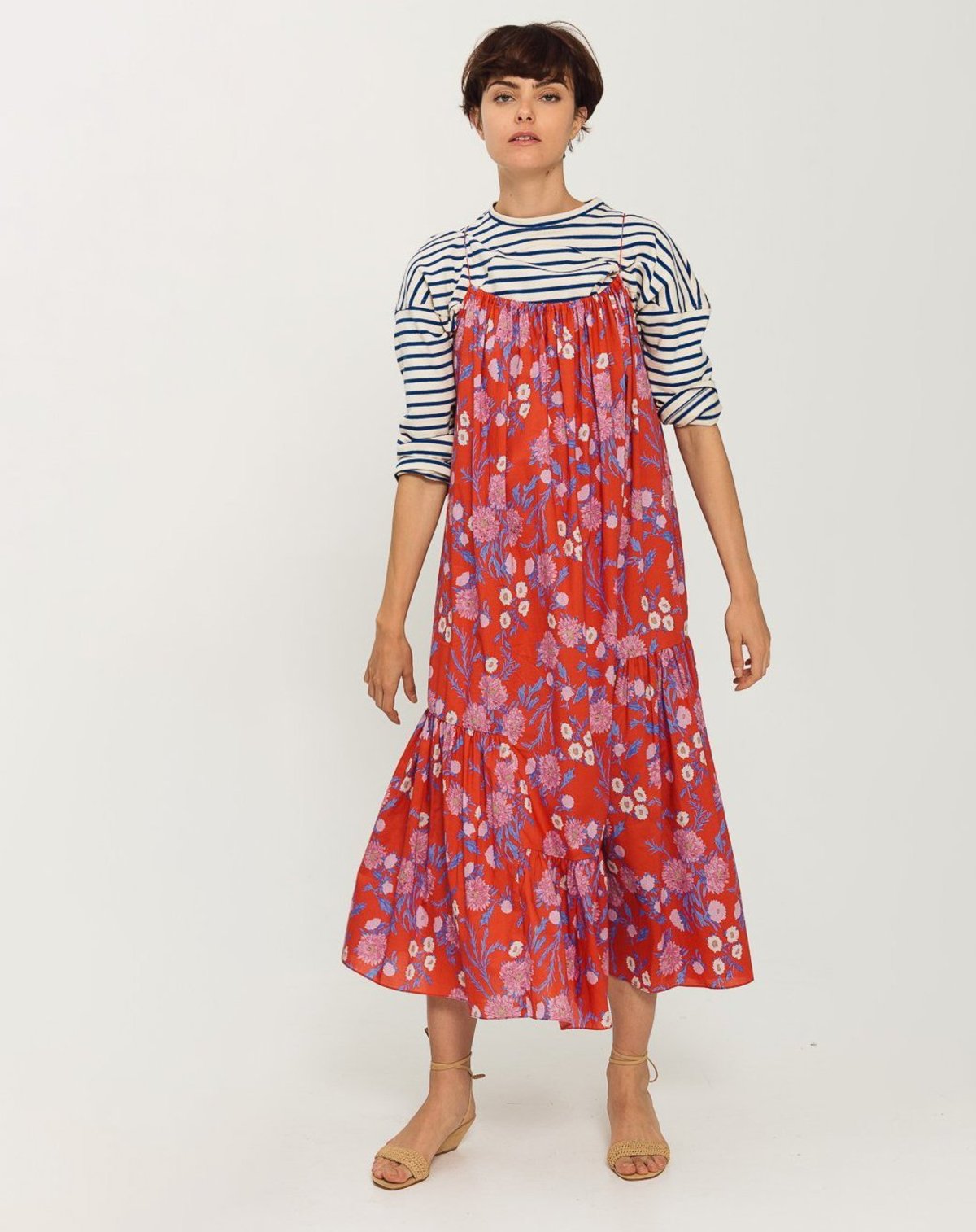 Caron Callahan Aster Dress - Red Poppy | Garmentory