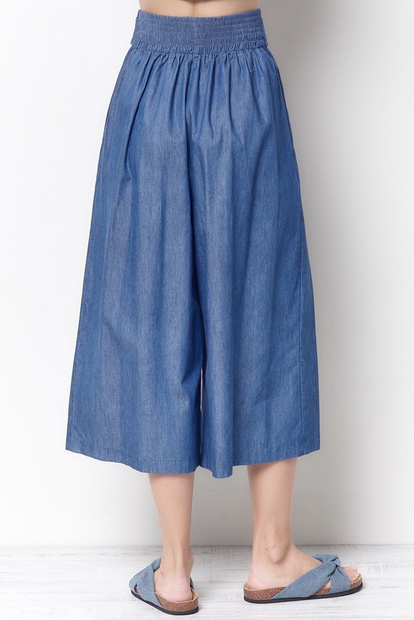 Corey Lynn Calter Trudy Chambray Wide Leg Pants