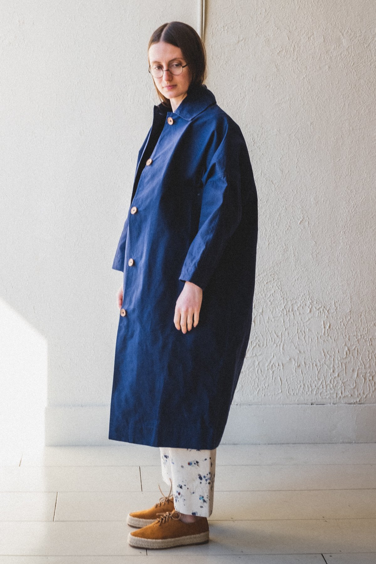 Cawley British Dry Oilskin Frankie Mac in Ecru