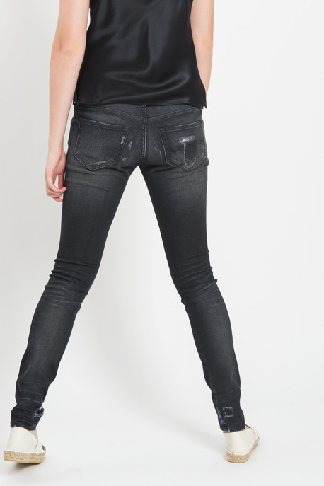 R13 - Alison Distressed Skinny in Black Torn R13 - Alison Distressed Skinny in Black Torn
