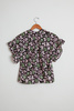 Masscob Floral Cotton Blouse - Olive - Thumbnail 2