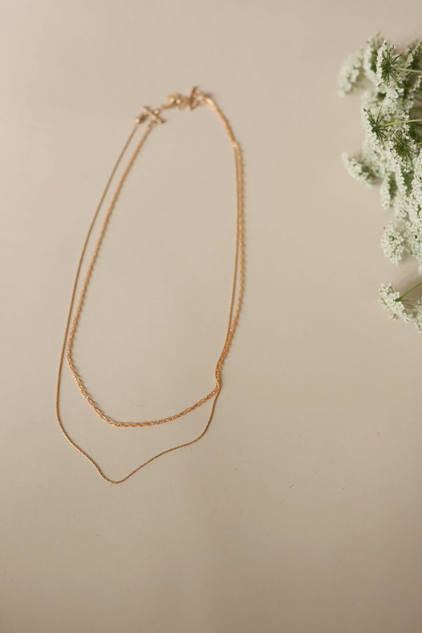 MOD + JO Josephine Layered Gold Chain Necklace - Gold MOD + JO Josephine Layered Gold Chain Necklace - Gold