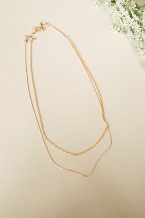 MOD + JO Josephine Layered Gold Chain Necklace - Gold MOD + JO Josephine Layered Gold Chain Necklace - Gold