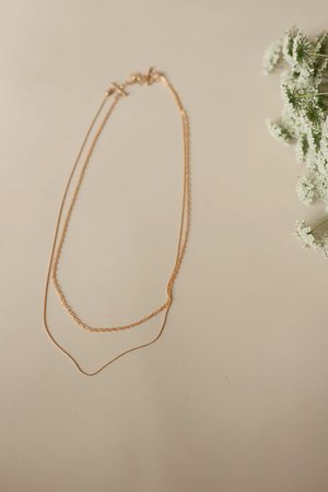 MOD + JO Josephine Layered Gold Chain Necklace - Gold MOD + JO Josephine Layered Gold Chain Necklace - Gold