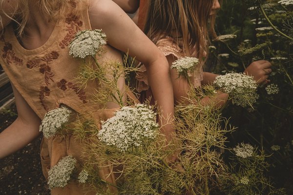 Kids Apolina Sylvie Pinafore - Hay | Garmentory