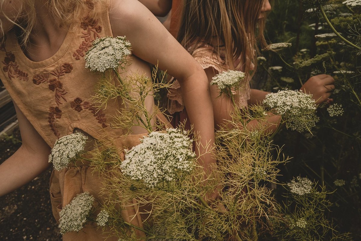 Kids Apolina Sylvie Pinafore - Hay | Garmentory