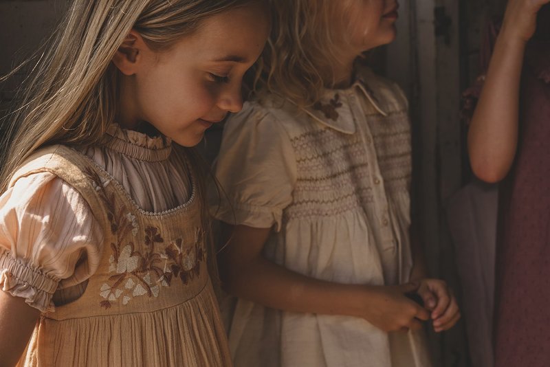 Kids Apolina Tabitha Dress - Hay | Garmentory