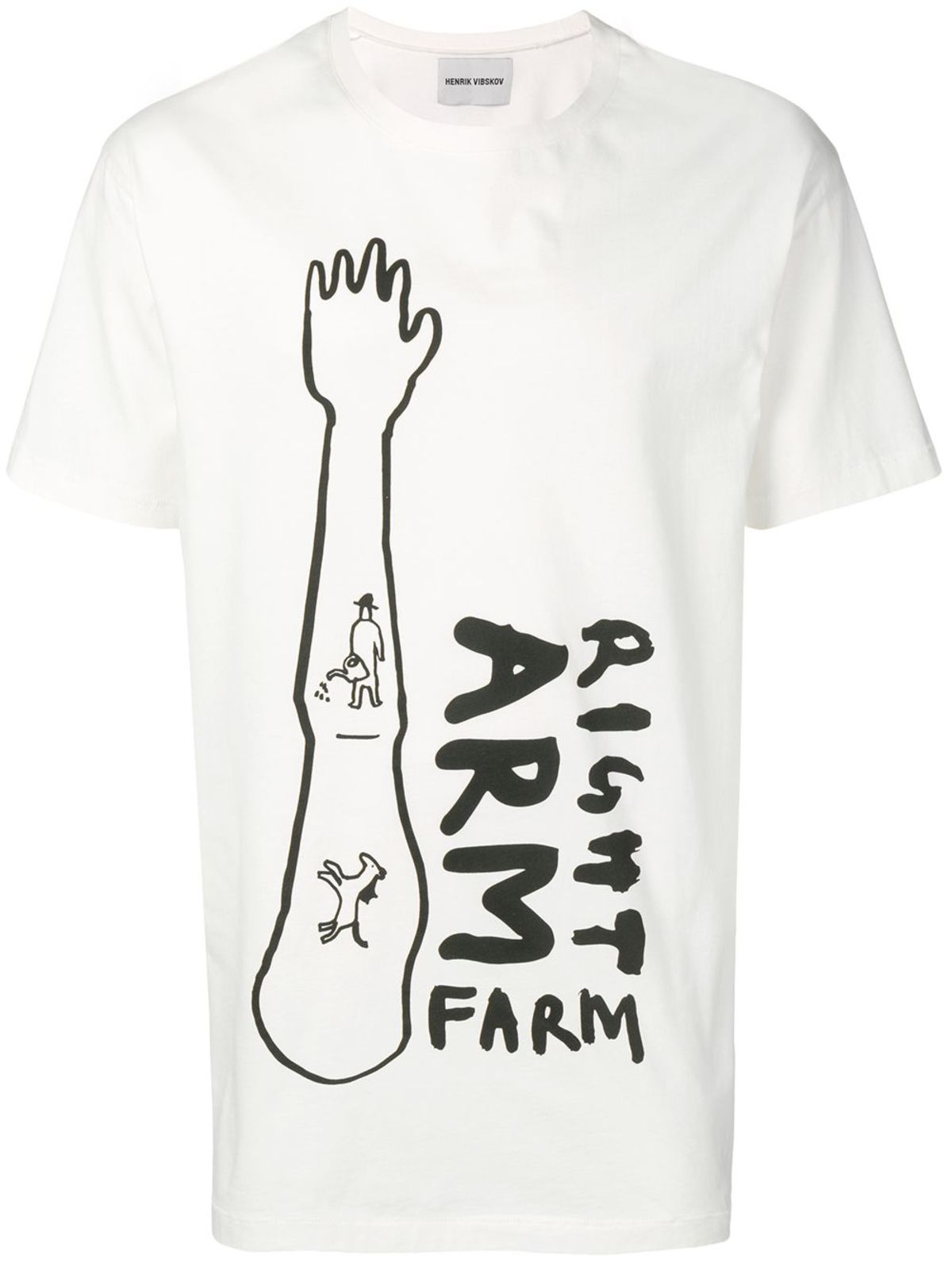 Henrik Vibskov Right Arm Farm T-Shirt - White | Garmentory