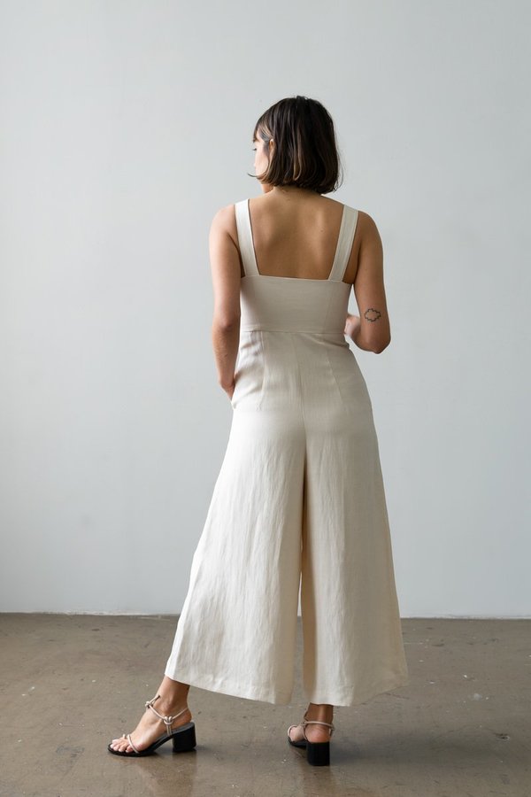 Waltz Bralette Jumpsuit in Dove Waltz Bralette Jumpsuit in Dove