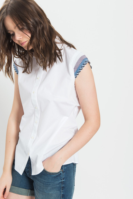 Rhié - Cap Sleeve Blouse in White Rhié - Cap Sleeve Blouse in White