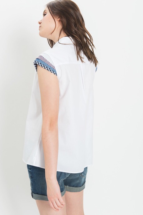 Rhié - Cap Sleeve Blouse in White Rhié - Cap Sleeve Blouse in White