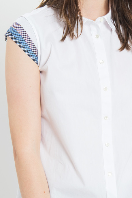 Rhié - Cap Sleeve Blouse in White Rhié - Cap Sleeve Blouse in White