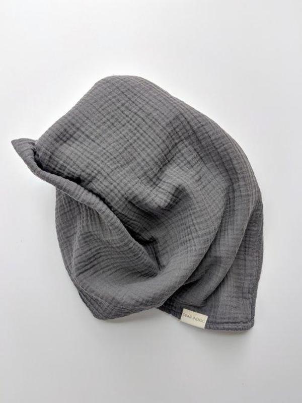 Dear indigo Gauze Scarf - Grey Dear indigo Gauze Scarf - Grey