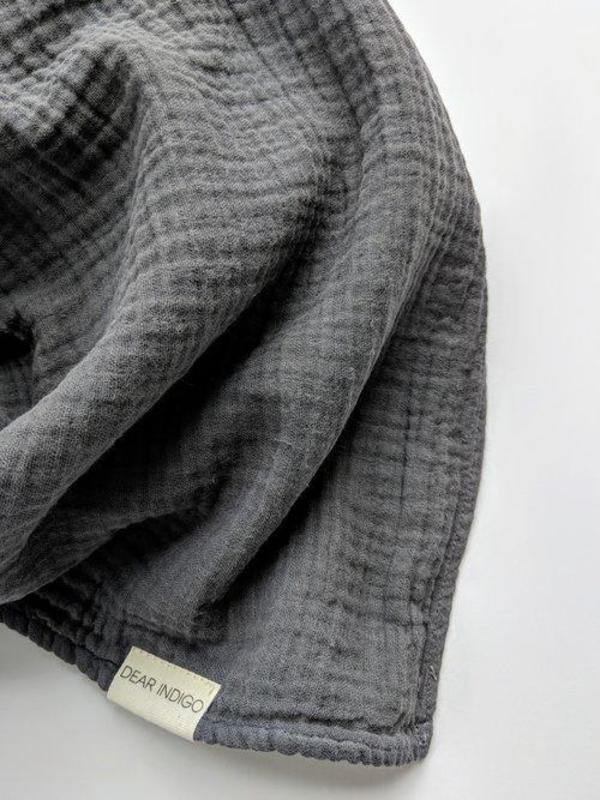 Dear indigo Gauze Scarf - Grey Dear indigo Gauze Scarf - Grey