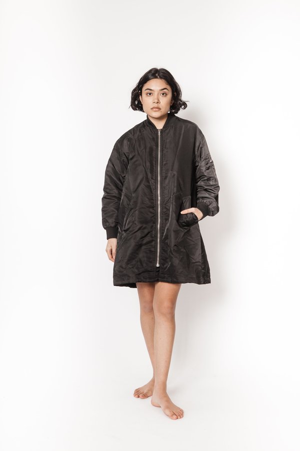 La Bete rabbit lined parka with tiger embroidery La Bete rabbit lined parka with tiger embroidery