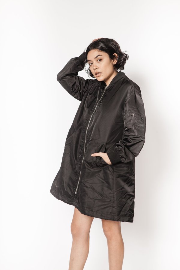 La Bete rabbit lined parka with tiger embroidery La Bete rabbit lined parka with tiger embroidery