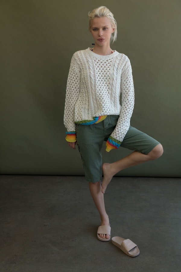 Le Superbe California Sinbad fisherman sweater - White Le Superbe California Sinbad fisherman sweater - White
