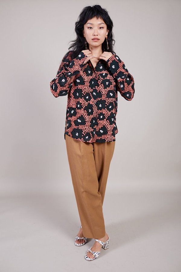 Christian Wijnants Tamir Shirt - Coral Daisy Christian Wijnants Tamir Shirt - Coral Daisy