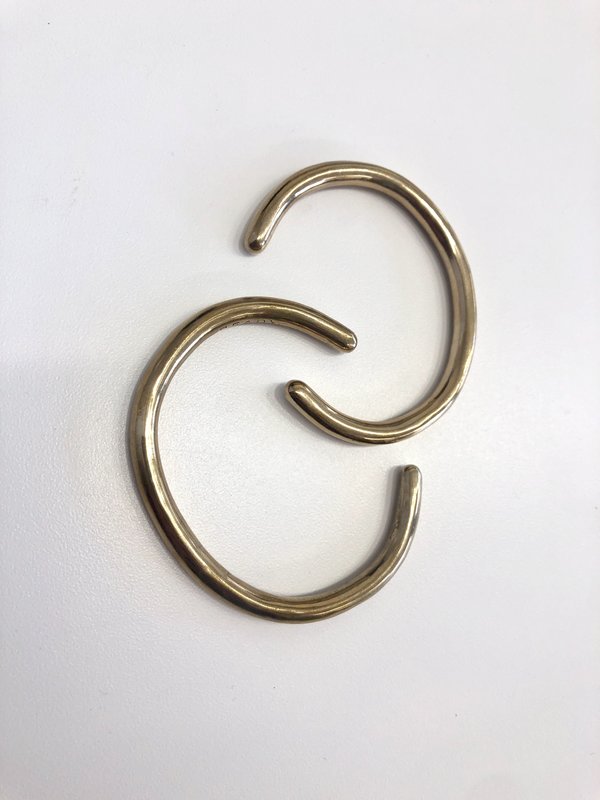 Matthew Ready Objects medium solid round hand sculpted cuff - bronze Matthew Ready Objects medium solid round hand sculpted cuff - bronze