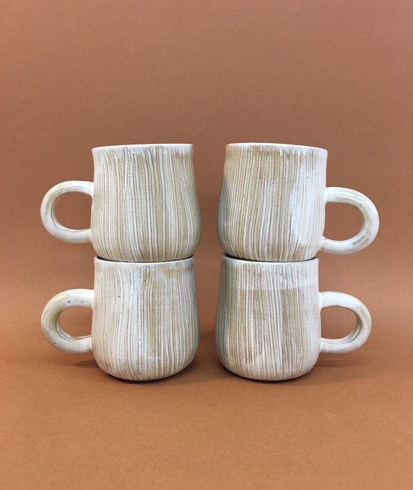 Meg Hubert textured mugs Meg Hubert textured mugs