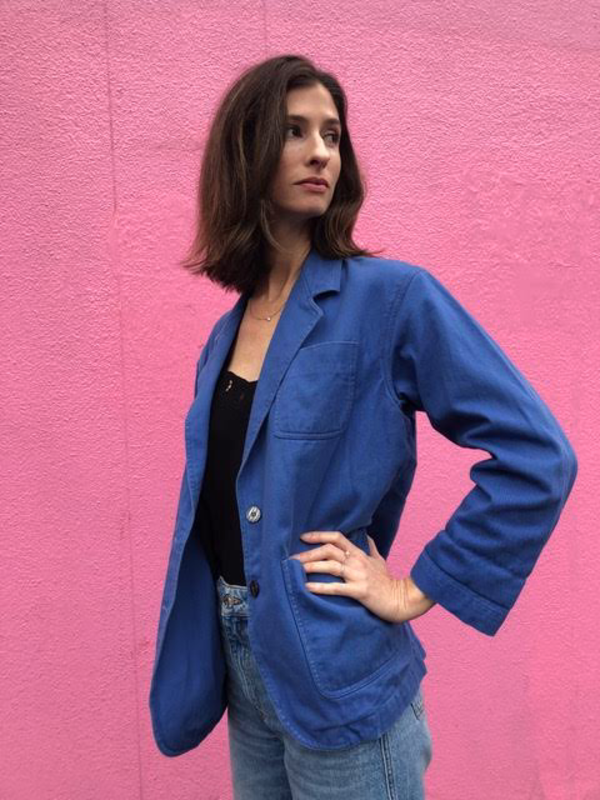 Nikki Fenix Calvin Klein denim blazer Nikki Fenix Calvin Klein denim blazer