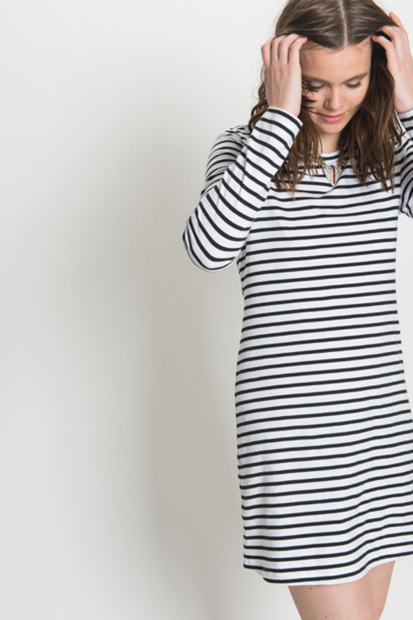 A.L.C. Fay Dress in Black Stripe Garmentory