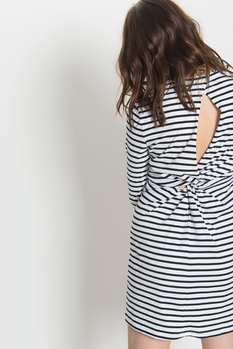 A.L.C. - Fay Dress in Black Stripe A.L.C. - Fay Dress in Black Stripe