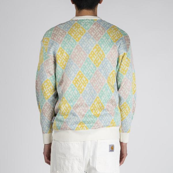 Fucking Awesome Monogram Sweater - White/Pink Fucking Awesome Monogram Sweater - White/Pink
