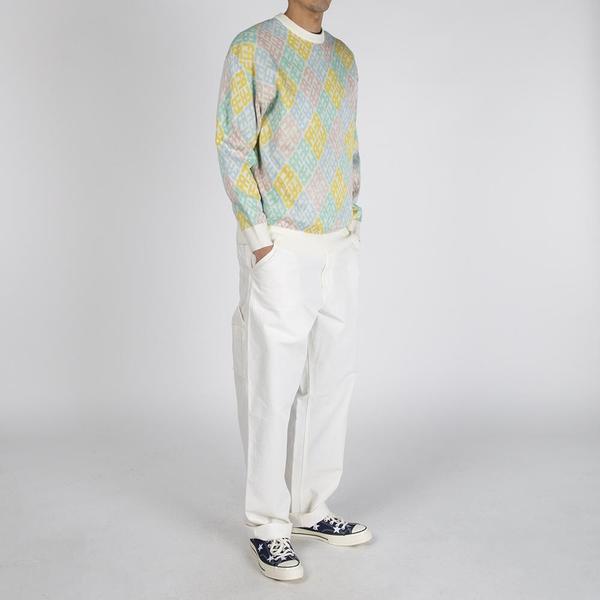 Fucking Awesome Monogram Sweater - White/Pink Fucking Awesome Monogram Sweater - White/Pink