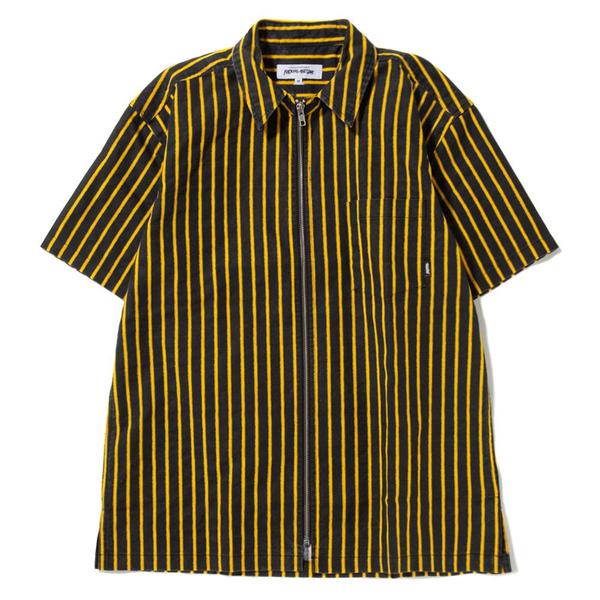 Fucking Awesome Overspray Stripe Shirt - Black / Yellow Fucking Awesome Overspray Stripe Shirt - Black / Yellow
