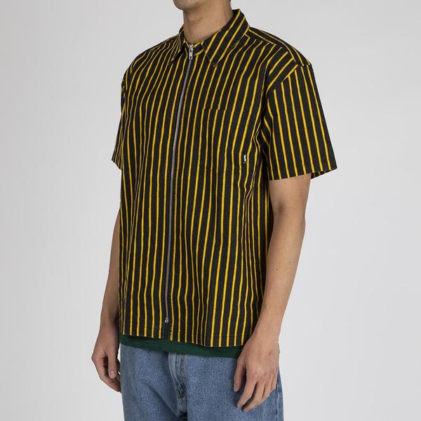 Fucking Awesome Overspray Stripe Shirt - Black / Yellow Fucking Awesome Overspray Stripe Shirt - Black / Yellow