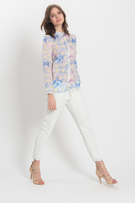 Cacharel - Floral Ramie Blouse Cacharel - Floral Ramie Blouse