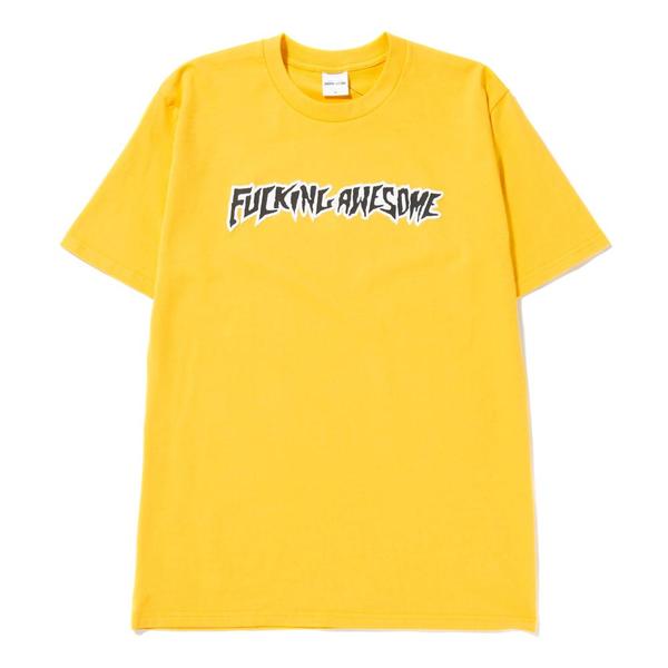 Fucking Awesome Puff Outline Logo T-shirt - Gold Fucking Awesome Puff Outline Logo T-shirt - Gold