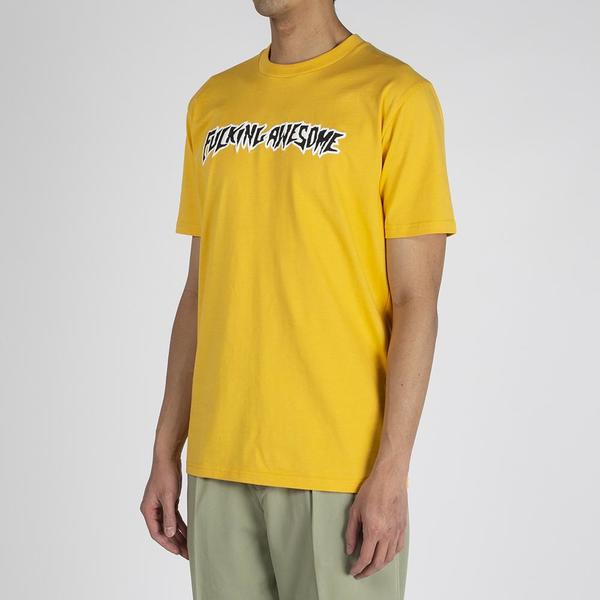 Fucking Awesome Puff Outline Logo T-shirt - Gold Fucking Awesome Puff Outline Logo T-shirt - Gold