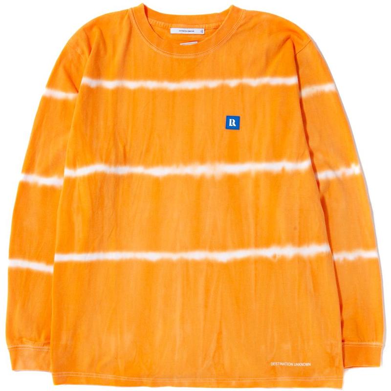 Liberaiders Tie Dye Striped Longsleeve T-shirt - Orange