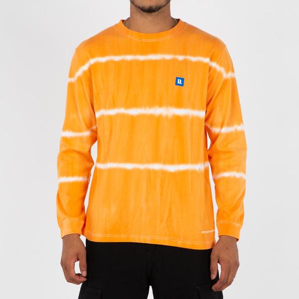 Liberaiders Tie Dye Striped Longsleeve T-shirt - Orange