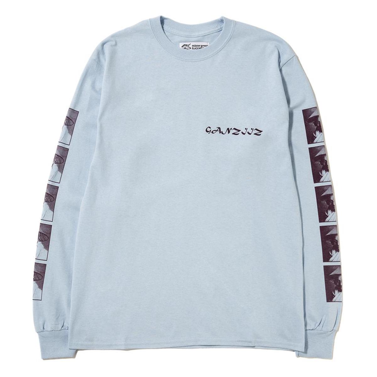 Mister Green x Black Weirdos Ganziiz Long Sleeve T-shirt - Sky - Image 2 of 3