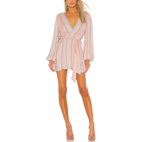 Pastel Pink Robe Retrofete Gabrielle Robe - Pastel Pink Stripe | Garmentory