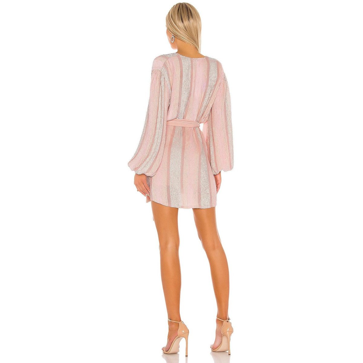 Pastel Pink Robe Retrofete Gabrielle Robe - Pastel Pink Stripe | Garmentory