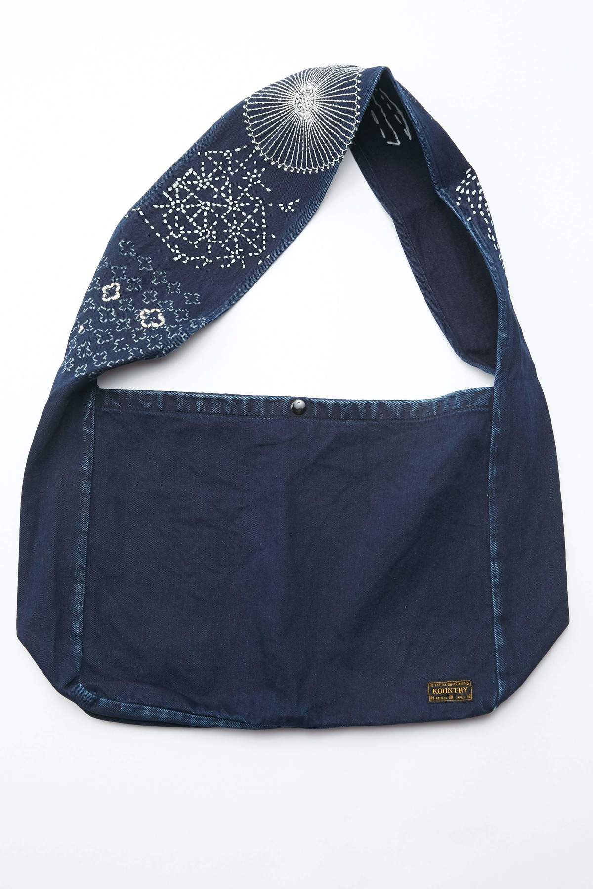 Kapital x KOUNTRY 10 oz. SASHIKO Patchwork Denim Book Bag - Indigo