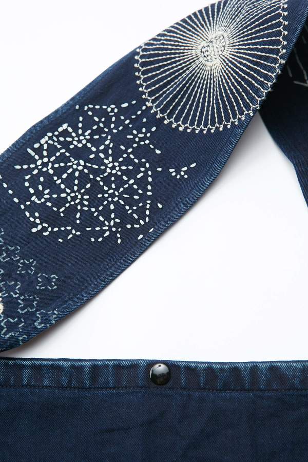 Kapital KOUNTRY 10oz INDIGO デニム BOOK BAG Kapital x KOUNTRY 10 oz. SASHIKO Patchwork Denim Book Bag