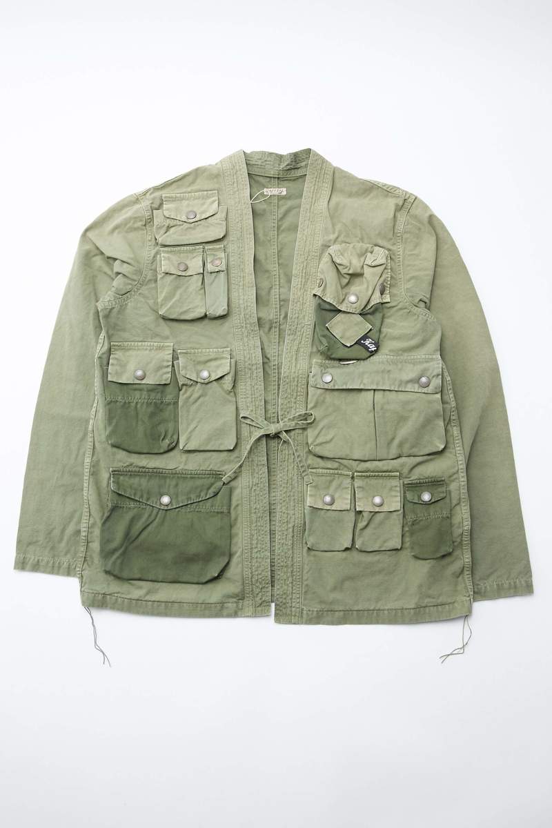 Kapital Rip Stop Fishing KIMONO Shirt - Khaki | Garmentory