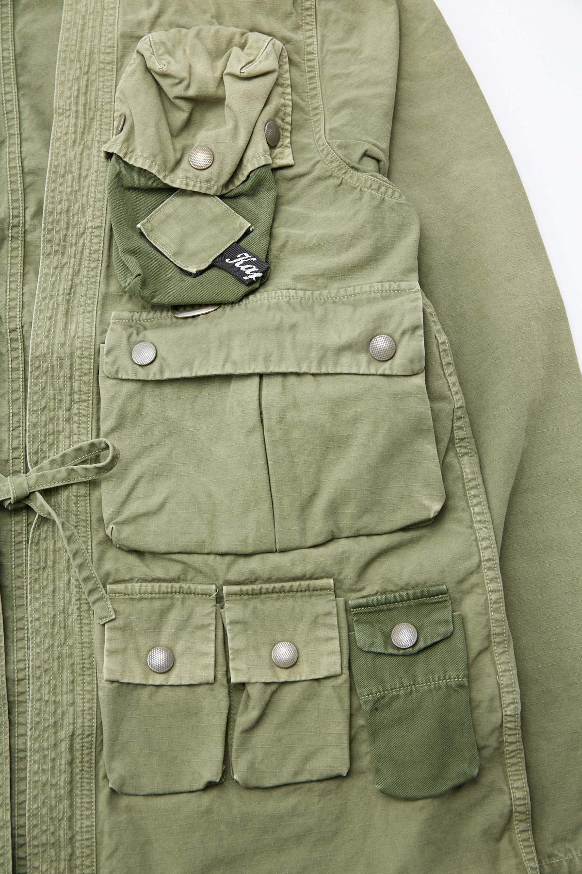 Kapital Rip Stop Fishing KIMONO Shirt - Khaki | Garmentory