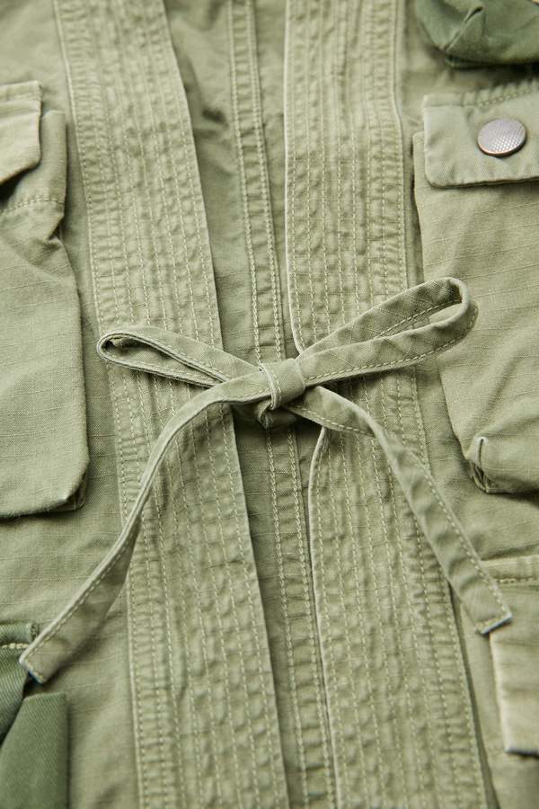 Kapital Rip Stop Fishing KIMONO Shirt - Khaki | Garmentory