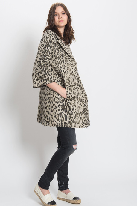 Smythe Les Vestes - Leopard Mini Opera Coat Smythe Les Vestes - Leopard Mini Opera Coat