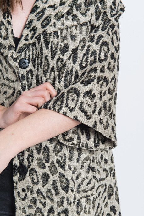 Smythe Les Vestes - Leopard Mini Opera Coat Smythe Les Vestes - Leopard Mini Opera Coat