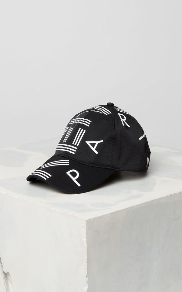 Kenzo Print Sports Logo Cap - Black | Garmentory
