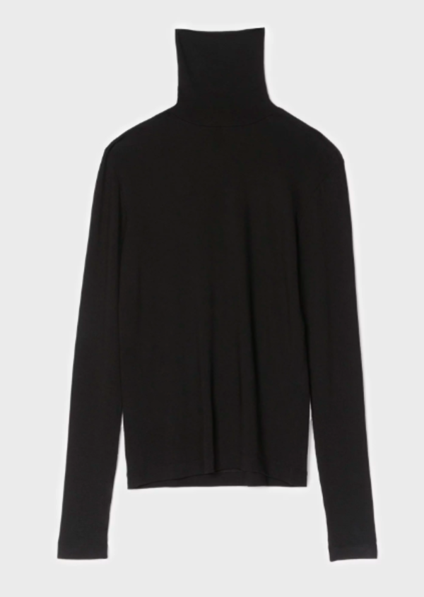 Totême TRANSPARENT JERSEY TOP WITH ROLL NECK Totême TRANSPARENT JERSEY TOP WITH ROLL NECK