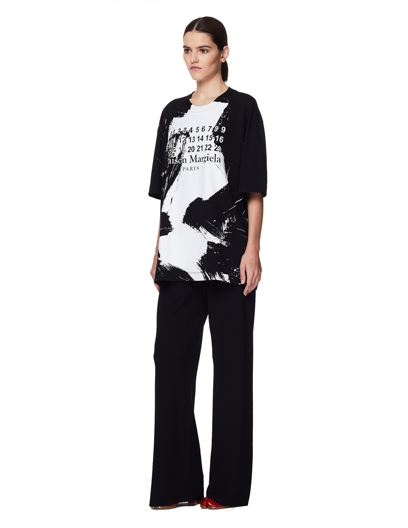 Maison Margiela Cotton Logo T-Shirt - Black | Garmentory