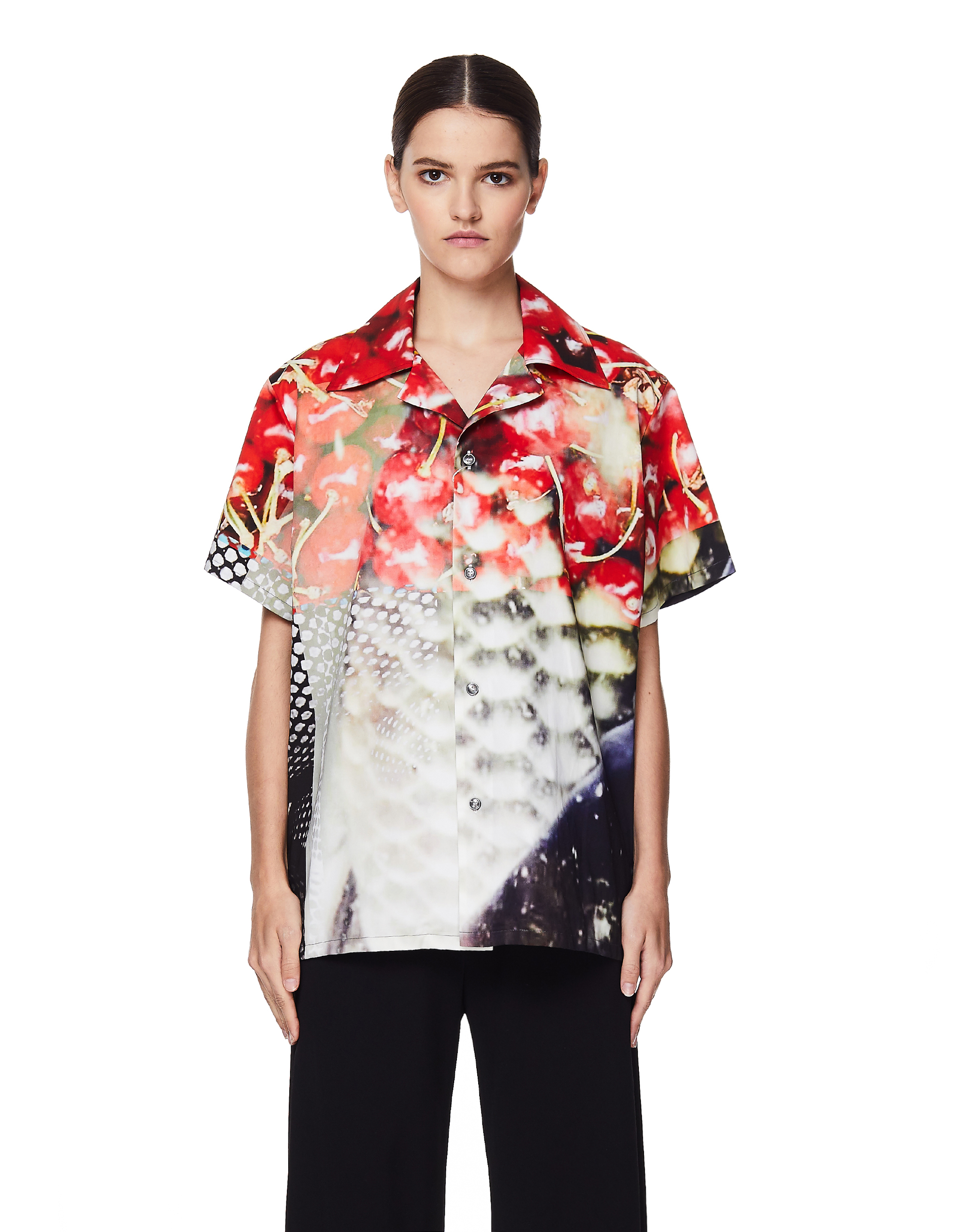 トップス Maison Margiera destroy cotton tops Cotton cropped shirt in white - MM 6 Maison Margiela | Mytheresa